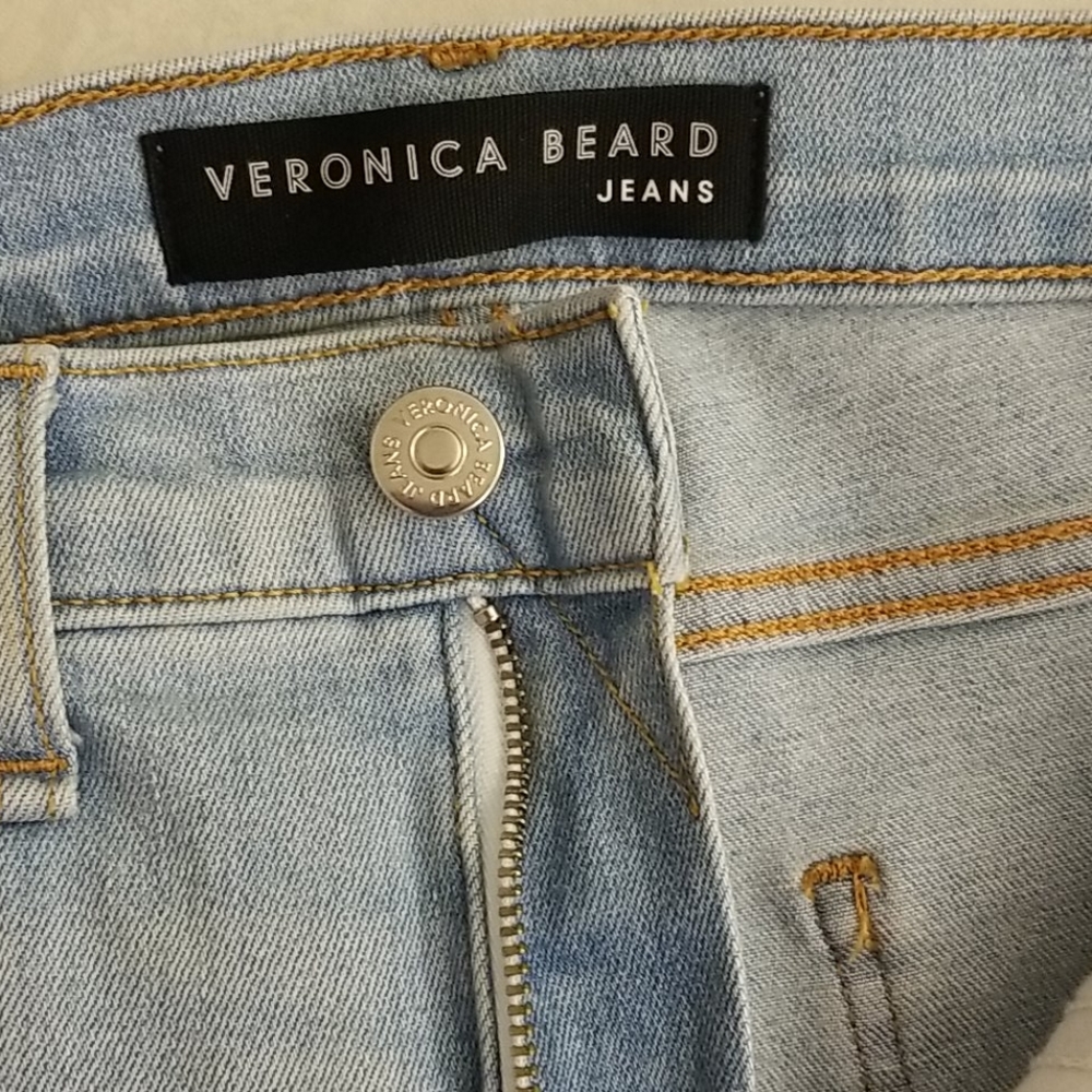 Veronica Beard Carly Kick Flare Jeans Size 29 Light Wash Blue - Picture 9 of 10